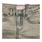 Cesare Paciotti Bermuda In Denim Tinta Unita con Girovita Regolabile Grigio per Neonato