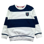 Trussardi Felpa Chiusa Bicolore con Stampa per Bambino TBP26153FE PANNA/BLU TRUSSARDI 