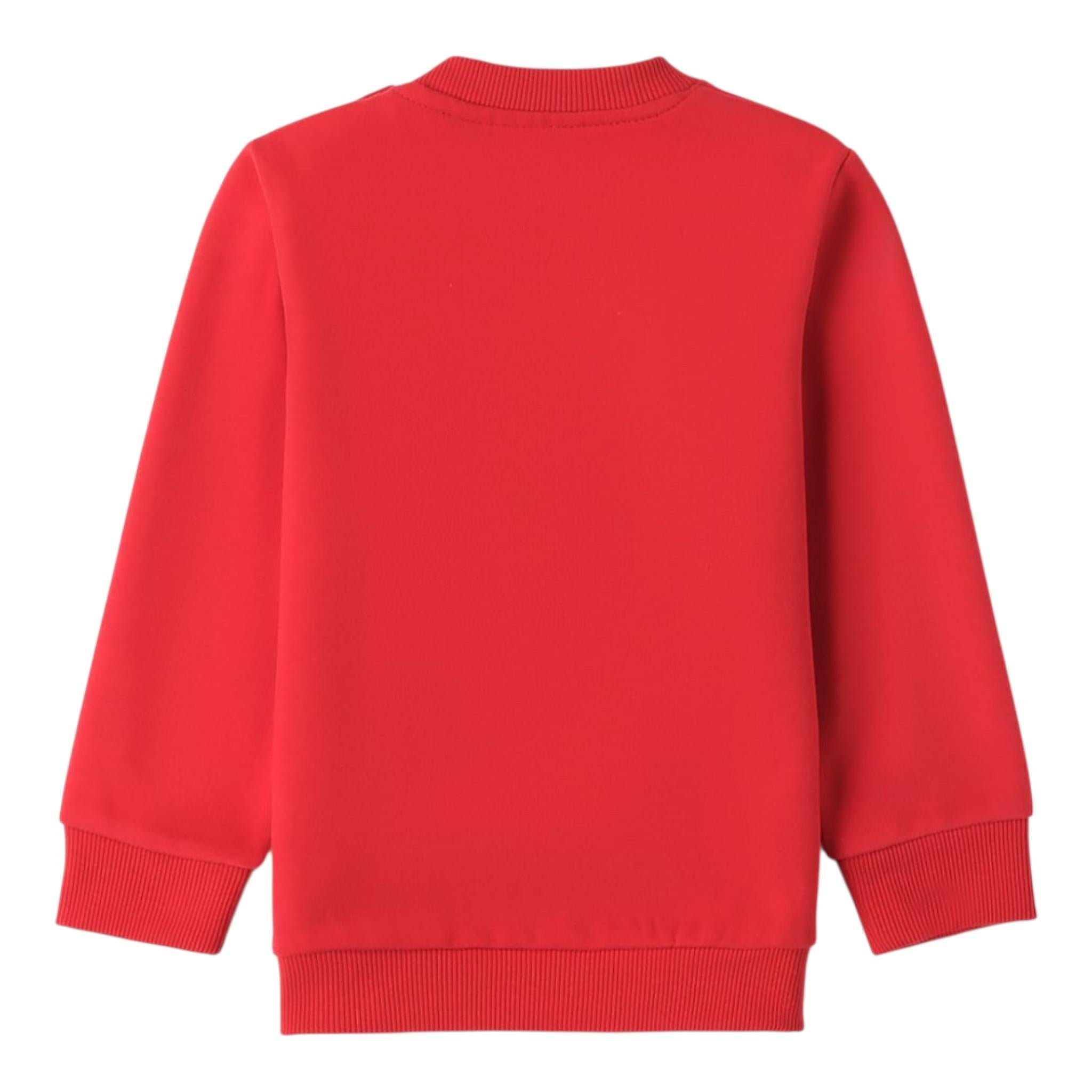 MINI BANDA felpa girocollo tinta unita con stampa gnomi Rosso per Neonato 0A151 ROSSO MINI BANDA 