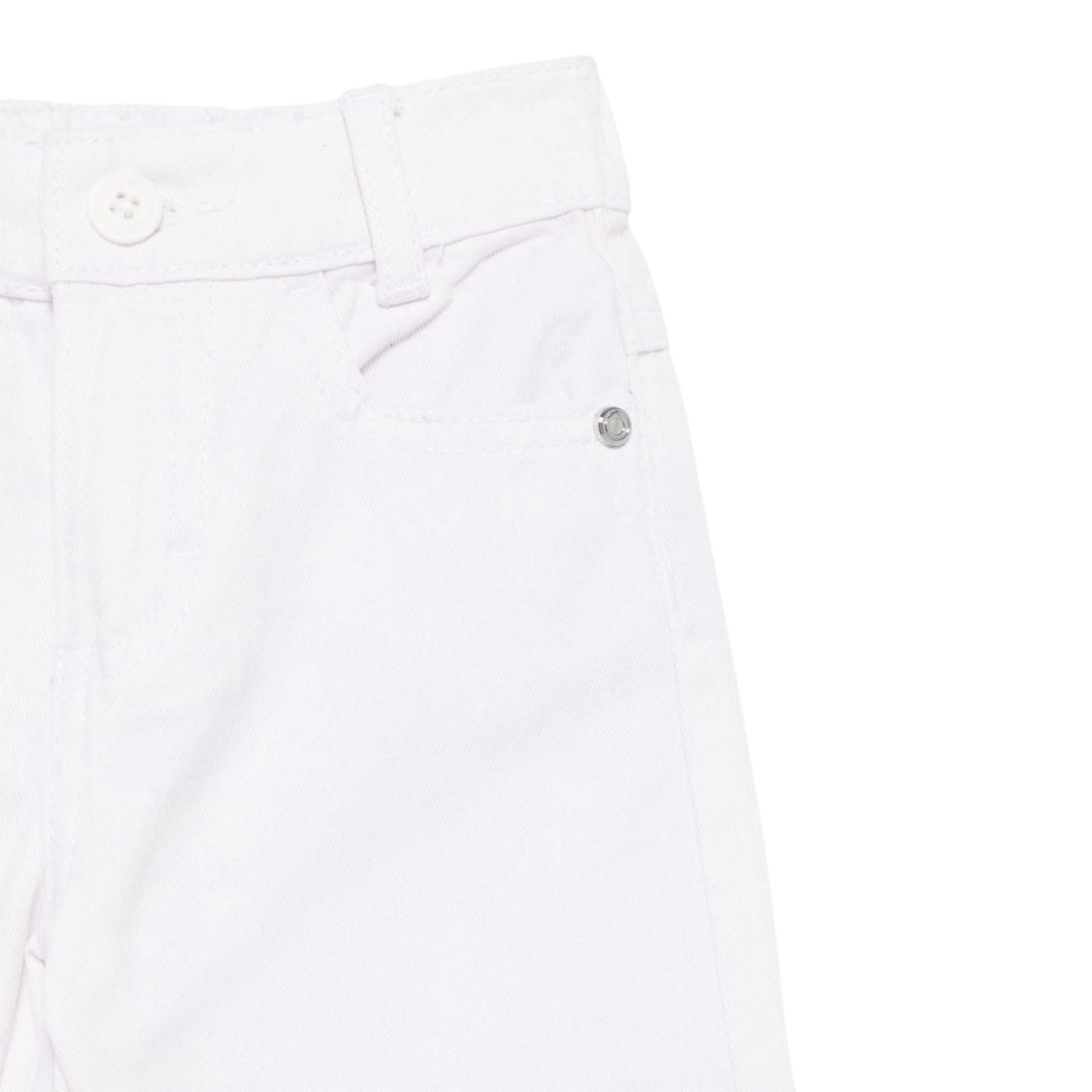 Trussardi Pantalone Tinta Unita con Elastico In Vita per Neonato TIP25060PAXX BIANCO TRUSSARDI 