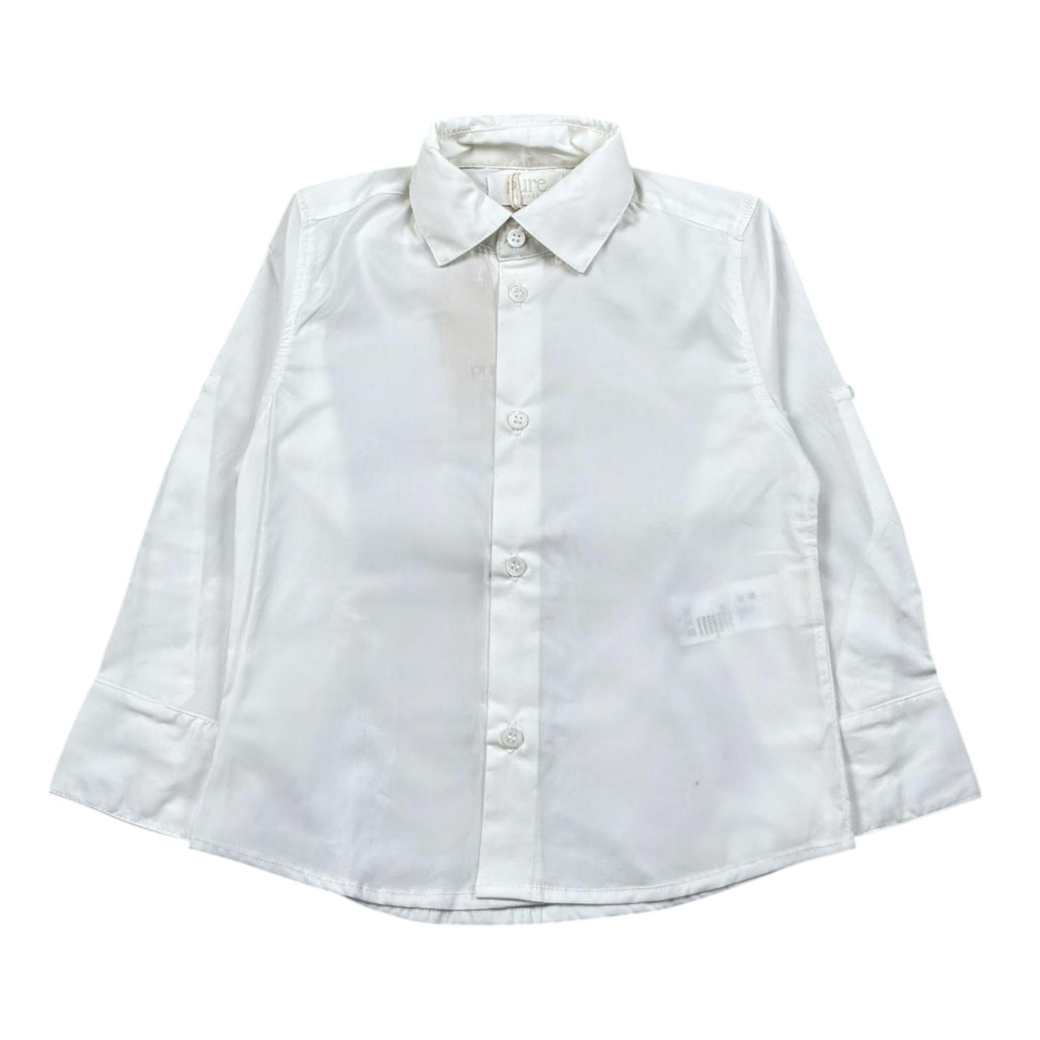 Pure Firenze Camicia Manica Lunga Tinta Unita per Neonato PC03179 PANNA PURE FIRENZE 