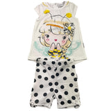 Cangurino Completo 3 Pezzi Canotta-Short Bianco per Neonata