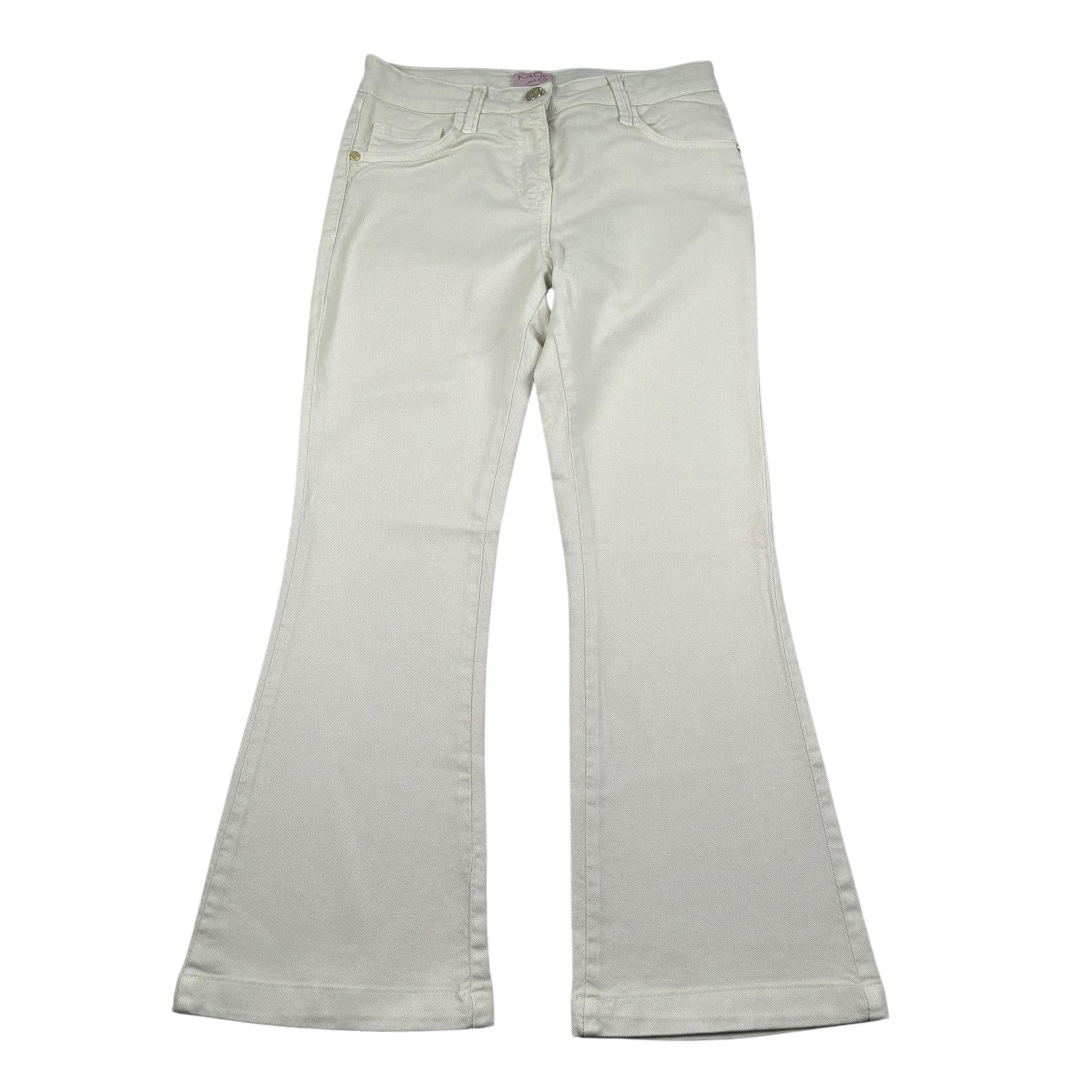 Kaos Pantalone Tinta Unita Modello A Zampa per Bambina KS155 BEIGE KAOS 