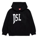 Diesel Felpa Chiusa con Cappuccio Tinta Unita con Ricamo Logo per Bambino J02226 NERO DIESEL 