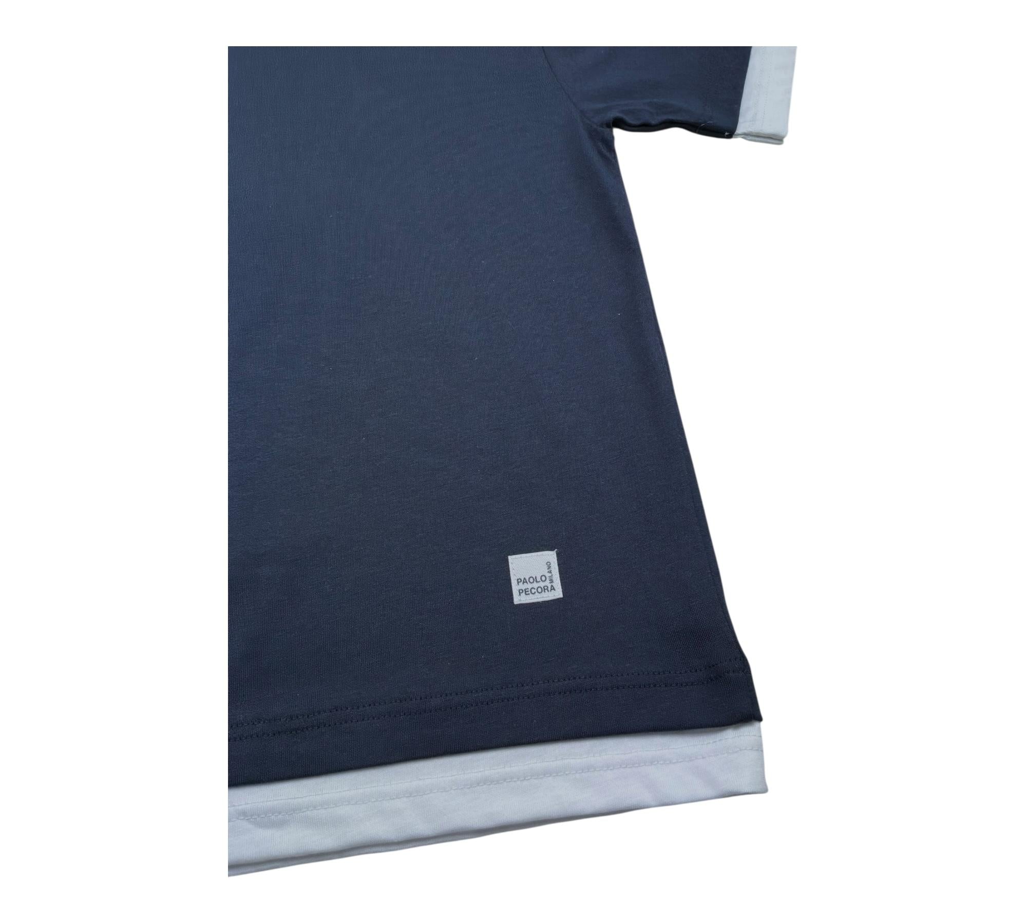 Paolo Pecora T-Shirt Girocollo Tinta Unita per Bambino PP4348 BLU PAOLO PECORA 