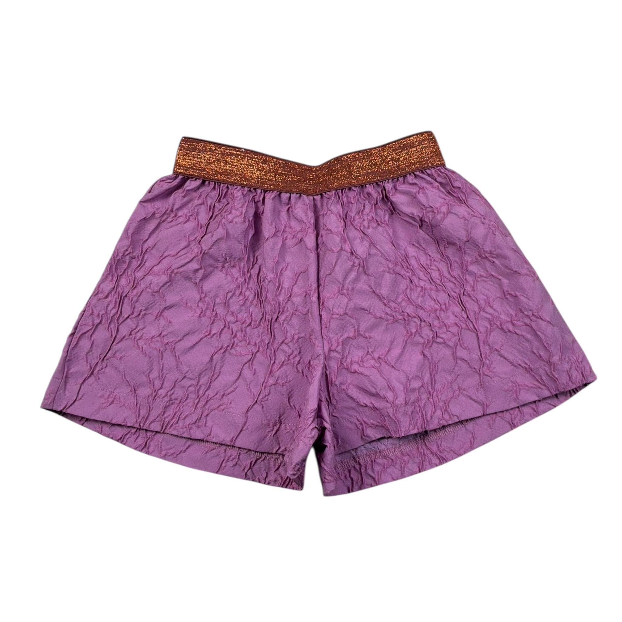 Caffe' D'Orzo Short Tinta Unita con Elastico In Vita per Neonata ZW6A69X VIOLA CAFFE' D'ORZO 