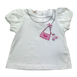 Liu Jo T-Shirt Girocollo Tinta Unita con Brillantini per Neonata HA5057 BIANCO LIU JO 