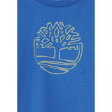 Timberland T-Shirt Girocollo Tinta Unita con Stampa per Neonato T60387 BLU TIMBERLAND 