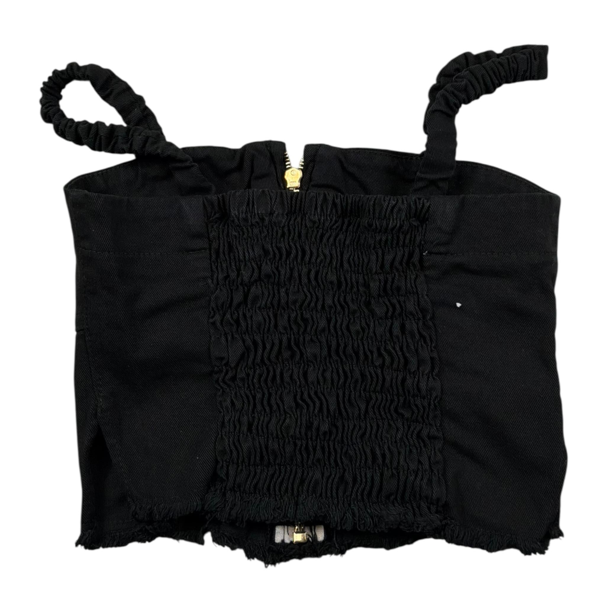 Lu Lu By Miss Grant Top Tinta Unita con Zip per Bambina LL3390X NERO LU LU BY MISS GRANT 