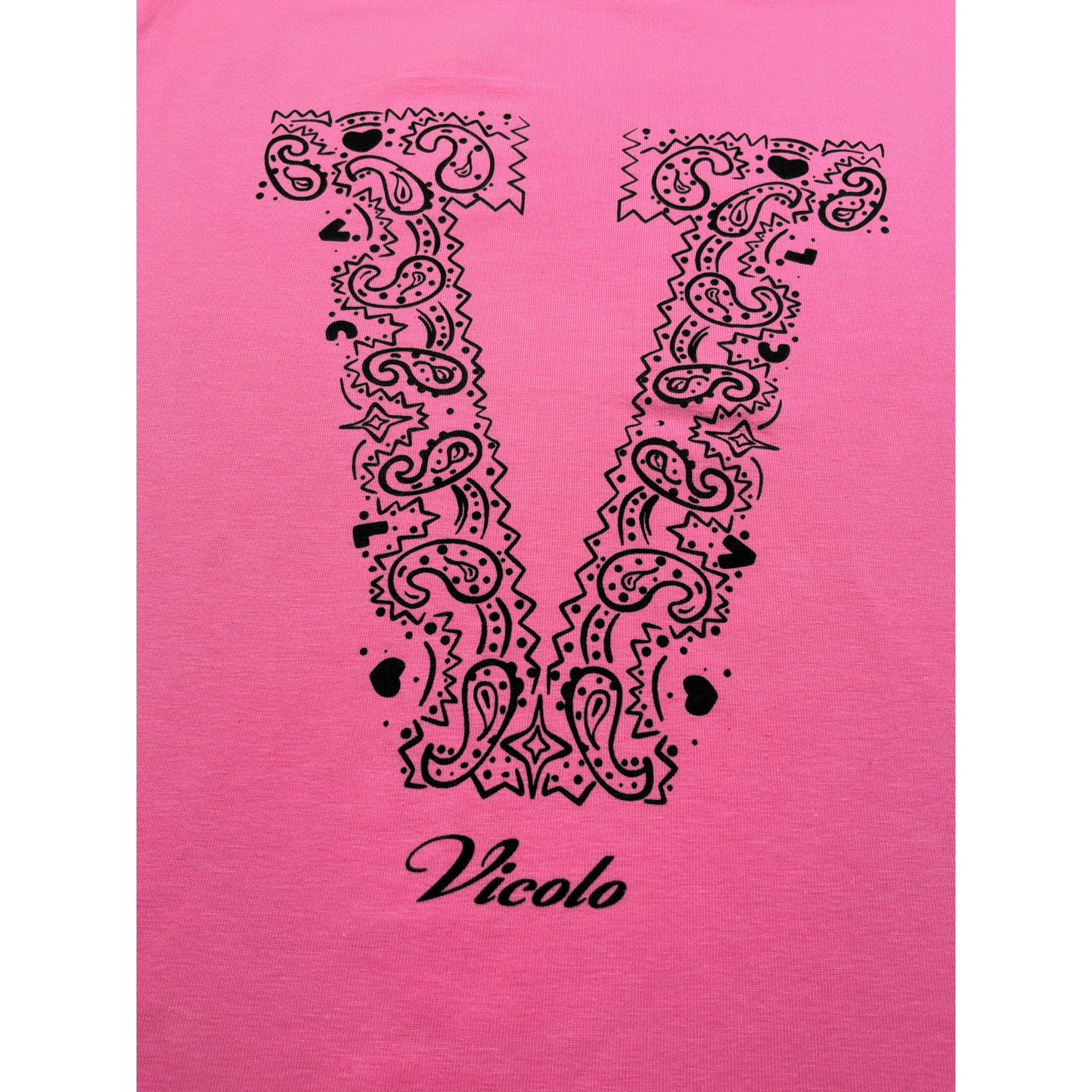 Vicolo T-Shirt Girocollo tinta unita con Stampa Rosa per Bambina 3146M0817 ROSA VICOLO 