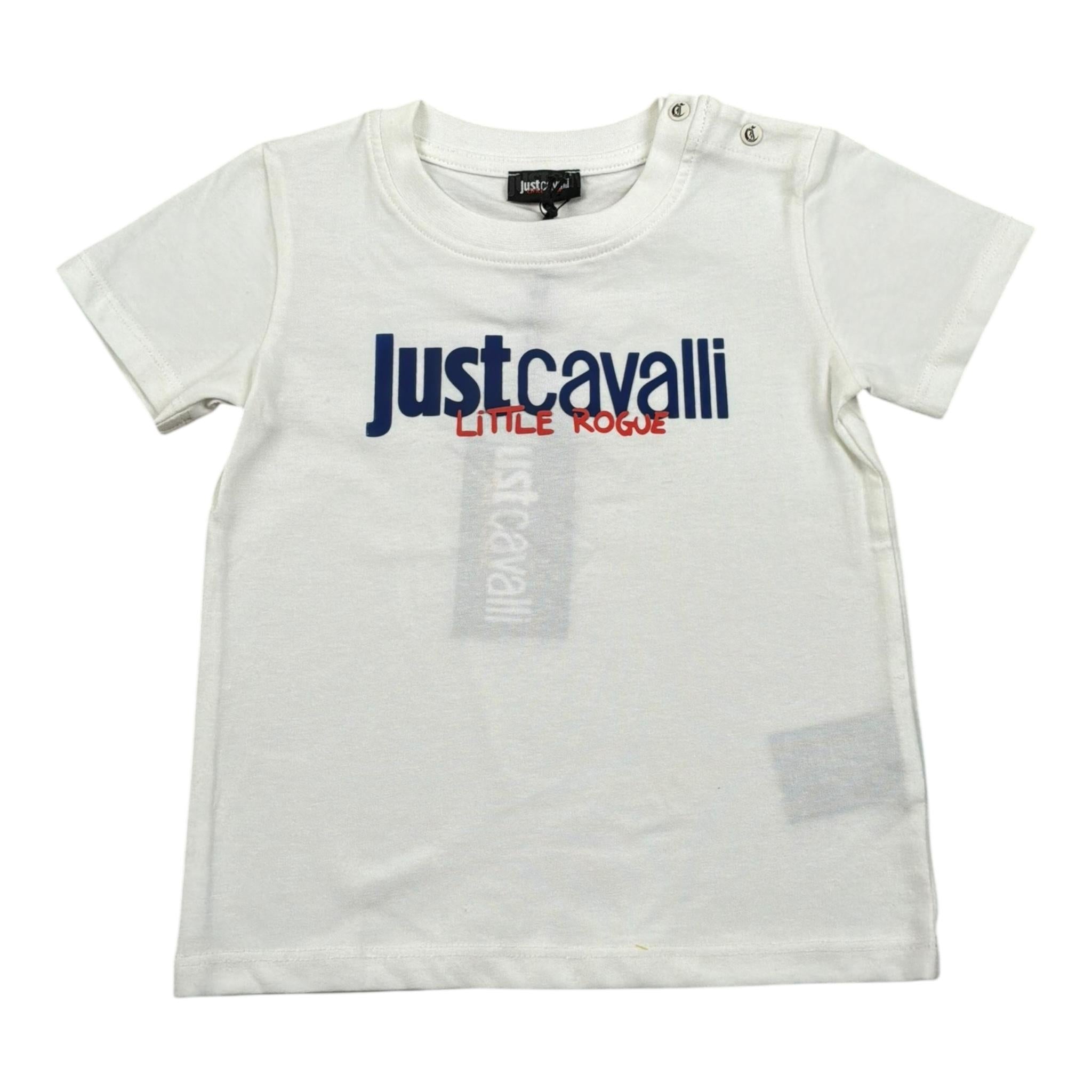 Just Cavalli T-Shirt Girocollo Tinta Unita con Stampa per Neonato JIP26047TS BIANCO JUST CAVALLI 