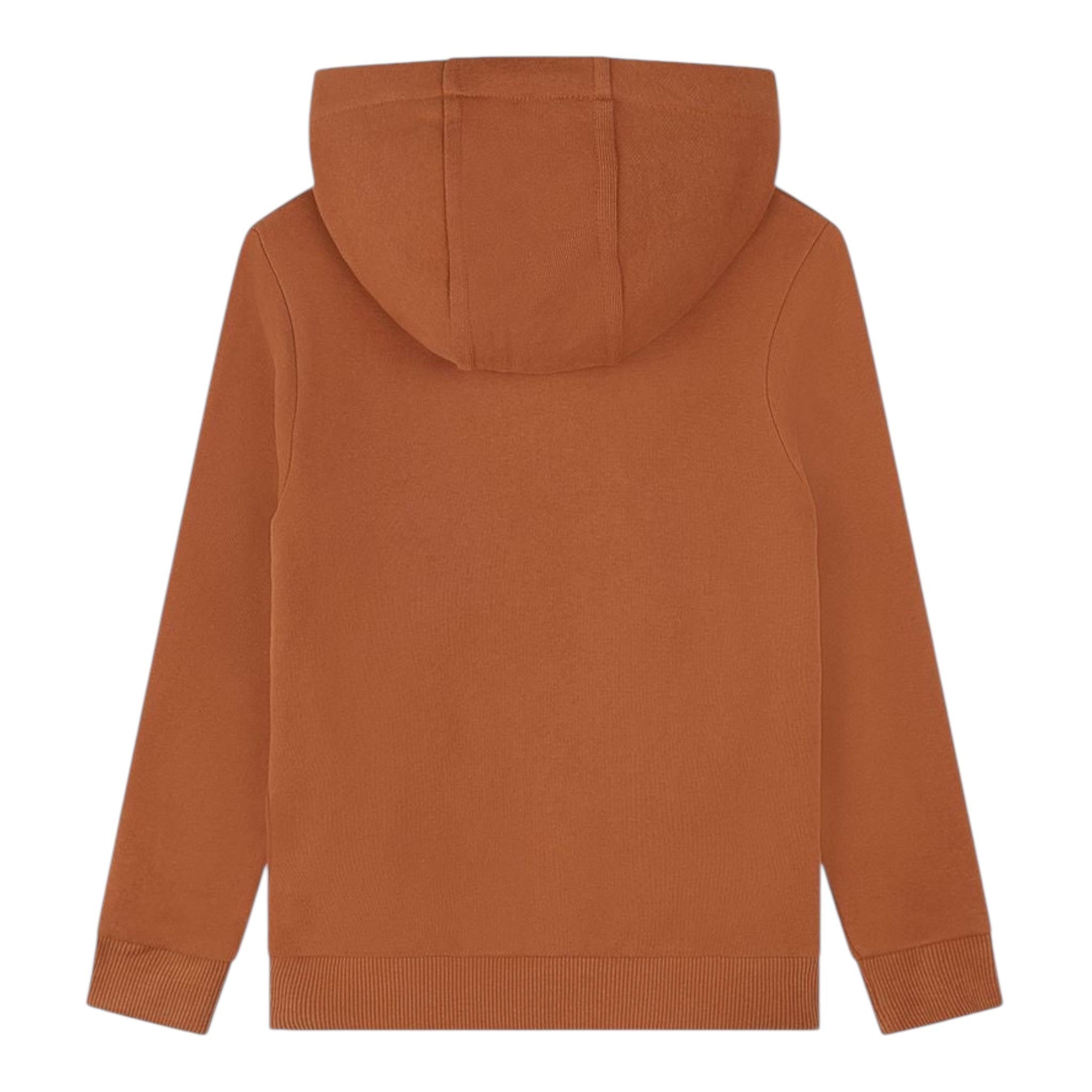 TIMBERLAND felpa chiusa con cappuccio tinta unita con logo Marrone per Bambino T25U56T MARRONE TIMBERLAND 