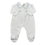 La Stupenderia Tutina Tinta Unita con Stampa per Neonato TBTT51 BIANCO LA STUPENDERIA 