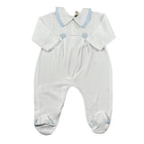 La Stupenderia Tutina Tinta Unita con Stampa per Neonato TBTT51 BIANCO LA STUPENDERIA 