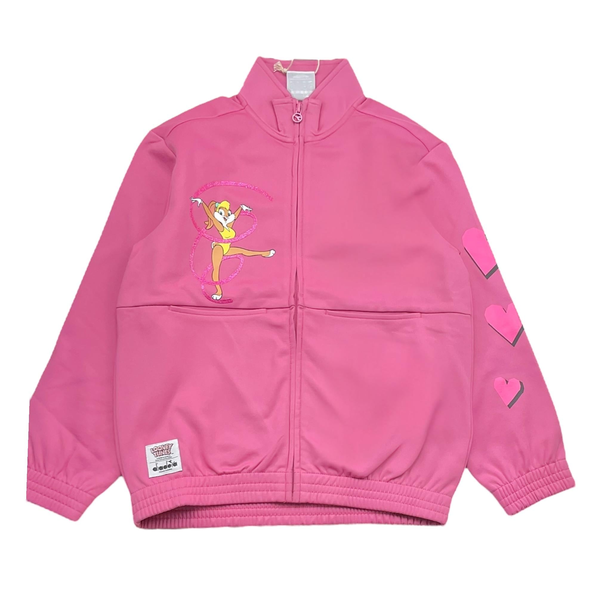 DIADORA felpa tinta unita con zip e stampa looney tunes Fuxia per Bambina 502180947 FUXIA DIADORA 