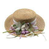 Raffaella Cappello Paglia Tinta Unita con Applicazioni per Bambina CISTERNINO GIALLO RAFFAELLA 