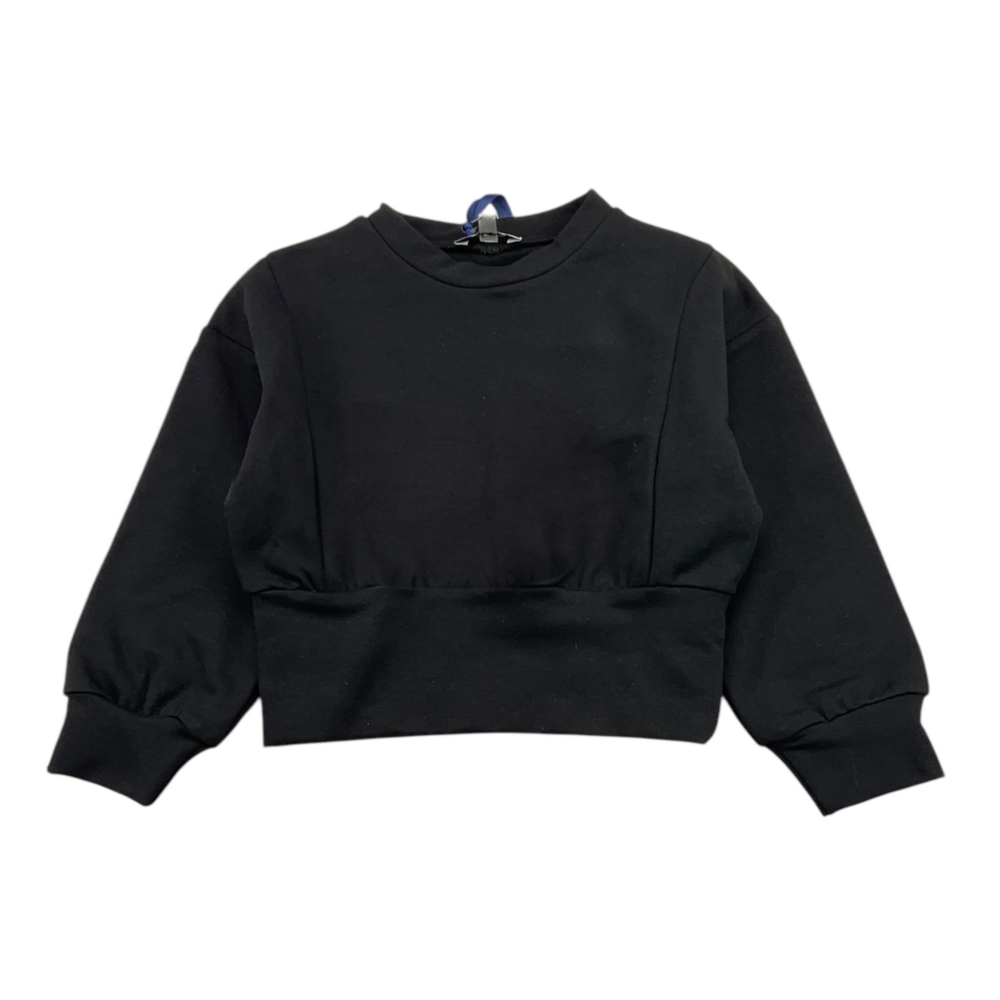 PICCOLA LUDO felpa modello crop tinta unita Nero per Bambina BS9WB044 NERO PICCOLA LUDO 