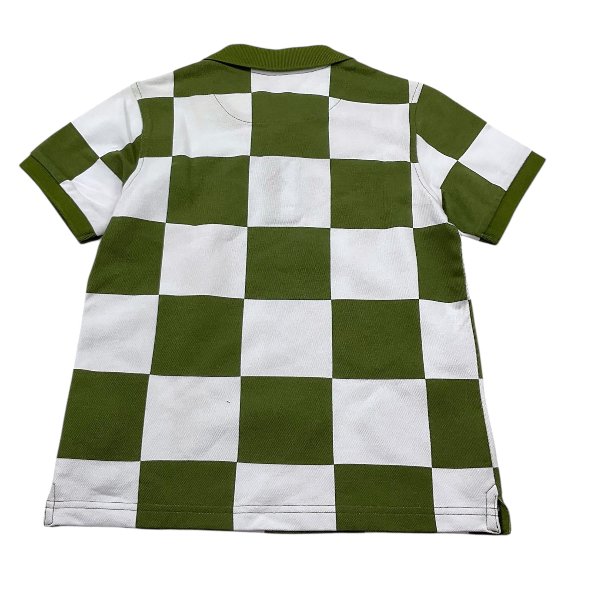 Sun68 Polo Mezza Manica Bicolore con Fantasia per Bambino CPA35329 BIANCO/VERDE SUN68 