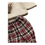 BABIDU completo 2pz maglia-coulotte fantasia a quadri Beige per Neonata 40762 BEIGE BABIDU 