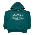 ICEBERG felpa chiusa con cappuccio tinta unita Verde per Bambino MFICE5335J VERDE ICEBERG 