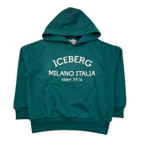 ICEBERG felpa chiusa con cappuccio tinta unita Verde per Bambino MFICE5335J VERDE ICEBERG 