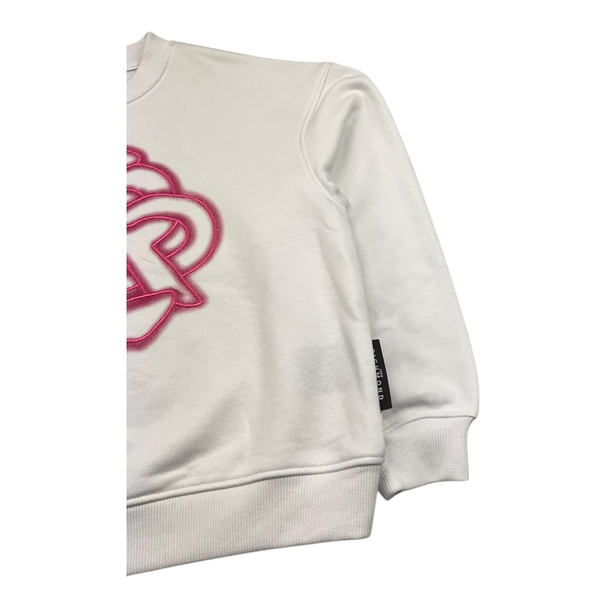 JOHN RICHMOND felpa chiusa girocollo tinta unita con stampa in contrasto Bianco per Bambina RGA25186FE BIANCO JOHN RICHMOND 