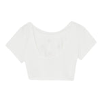 Liu Jo T-Shirt Girocollo Tinta Unita con Stampa Logo per Bambina GA5159X BIANCO LIU JO 