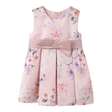 Abel & Lula Abito Cerimonia Tinta Unita con Stampa per Neonata 50099 ROSA ABEL & LULA 