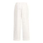 Dou Dou Pantalone Tinta Unita con Logo per Bambina DW6P71XX PANNA DOU DOU 