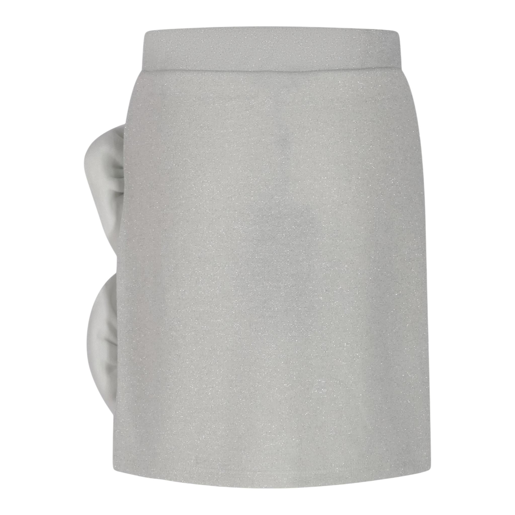 FUN & FUN gonna tinta unita lurex con rose Ghiaccio per Bambina FCJSK00970 GHIACCIO FUN & FUN 