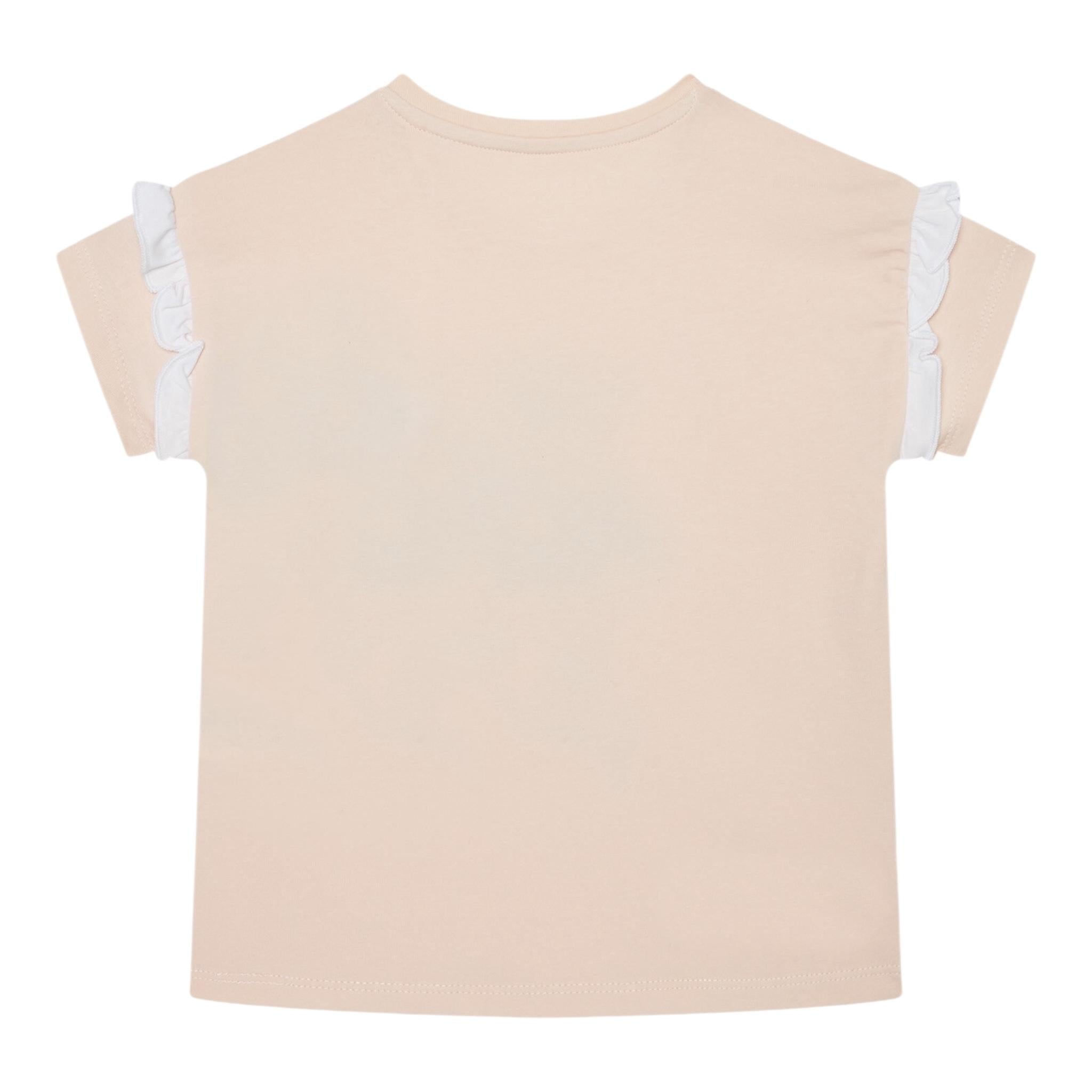 Guess T-Shirt Girocollo Tinta Unita con Stampa per Neonata K5RI12K6YW4XX ROSA GUESS 