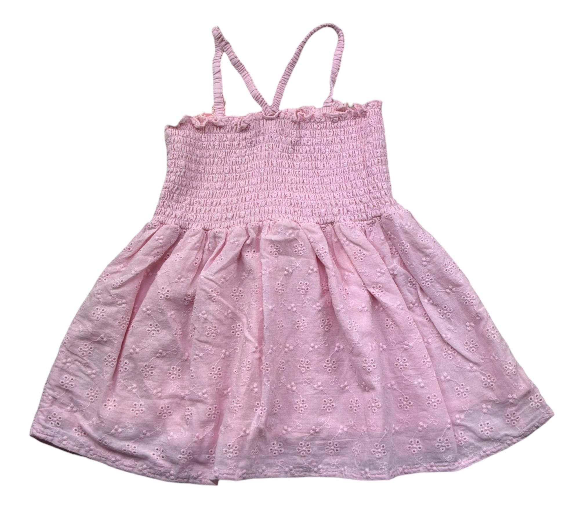 Saint Barth Camicia Bretelline Tinta Unita In Pizzo Sangallo per Bambina IRMINE ROSA SAINT BARTH 