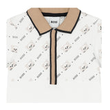 Boss Pagliaccetto Mezza Manica Tinta Unita per Neonato J52206 BIANCO BOSS 