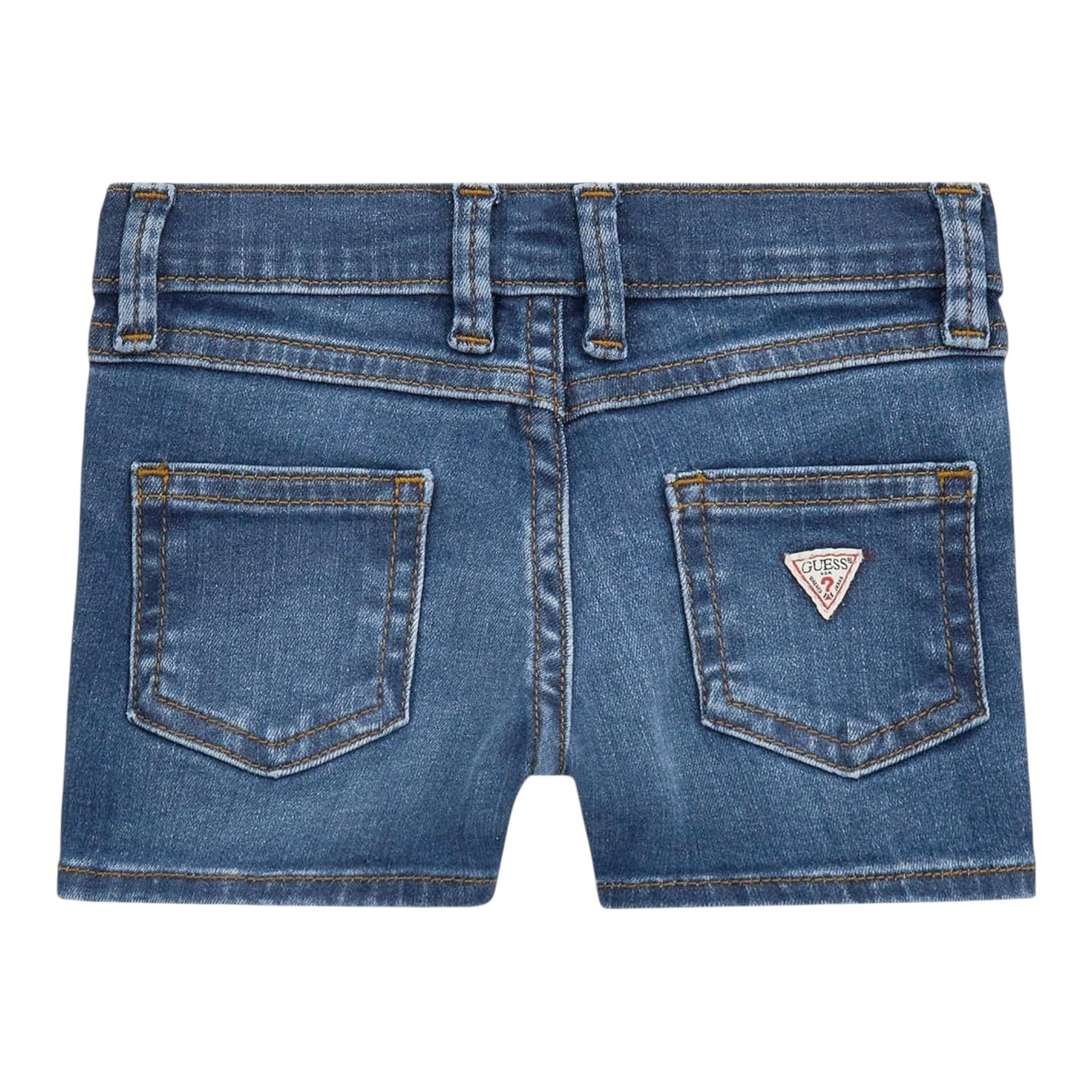 Guess Bermuda Tinta Unita In Denim per Neonato K4RD09D4CA0 BLU GUESS 