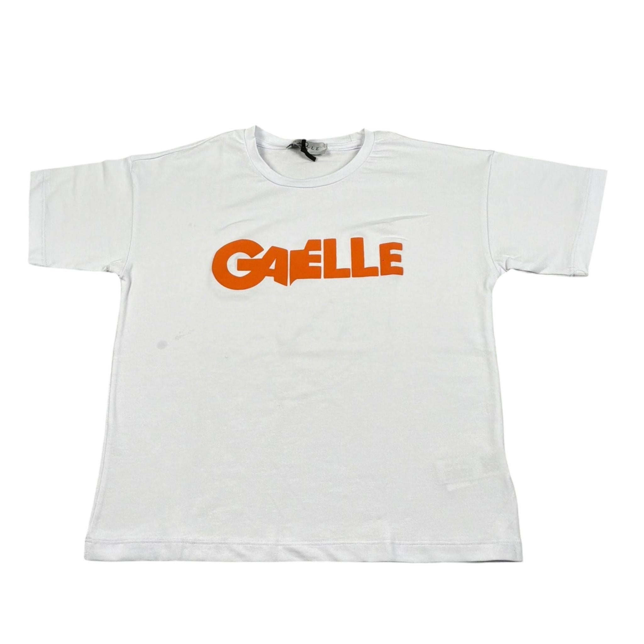 Gaelle T-Shirt Girocollo Tinta Unita con Stampa per Bambina 2746M00388 BIANCO GAELLE 