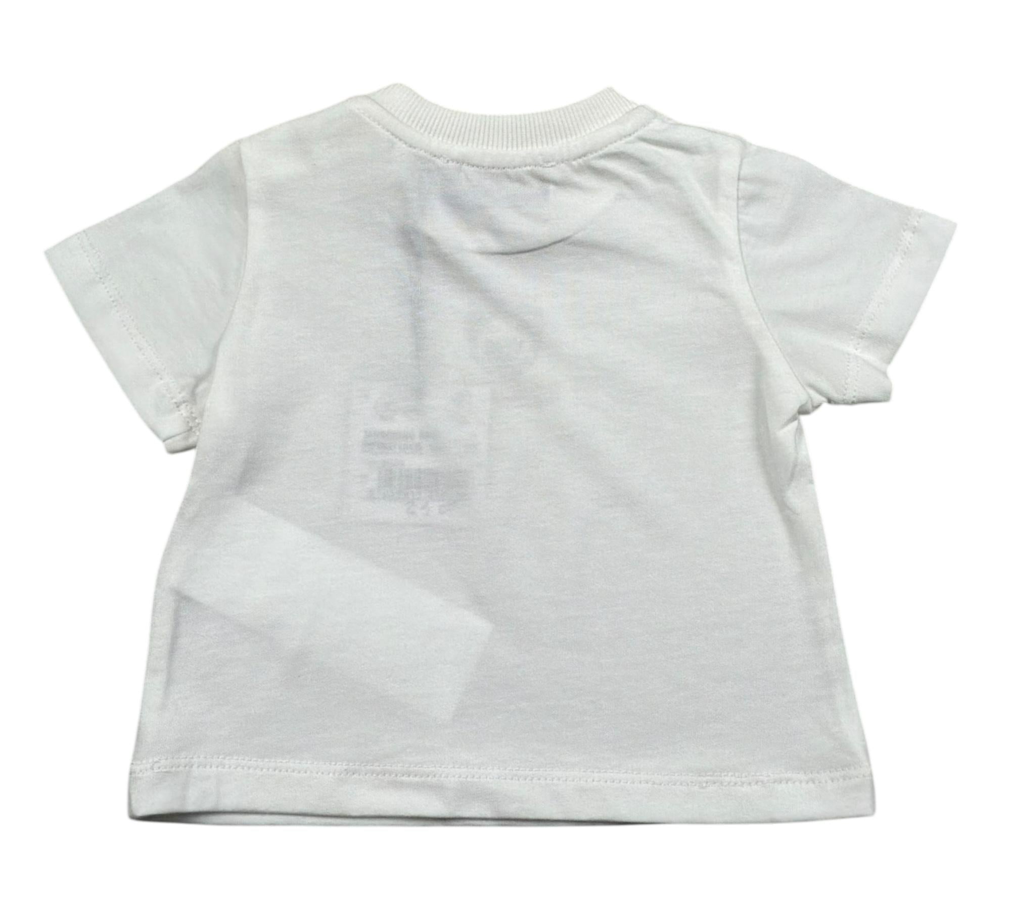 Moschino T-Shirt Girocollo Tinta Unita con Logo per Neonato MYM047 BIANCO MOSCHINO 