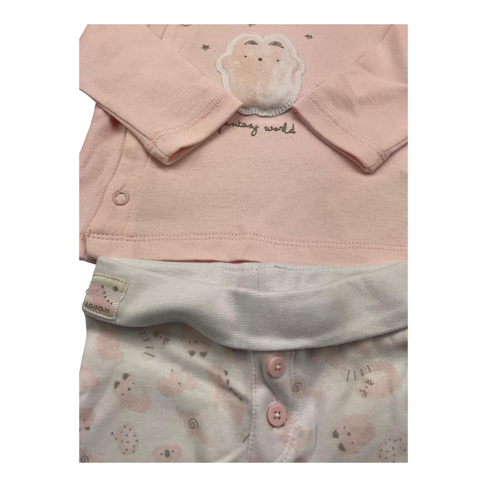 LOSAN completo 2 pezzi shirt-ghettina tinta unita Rosa per Neonato 31V8011AL ROSA LOSAN 