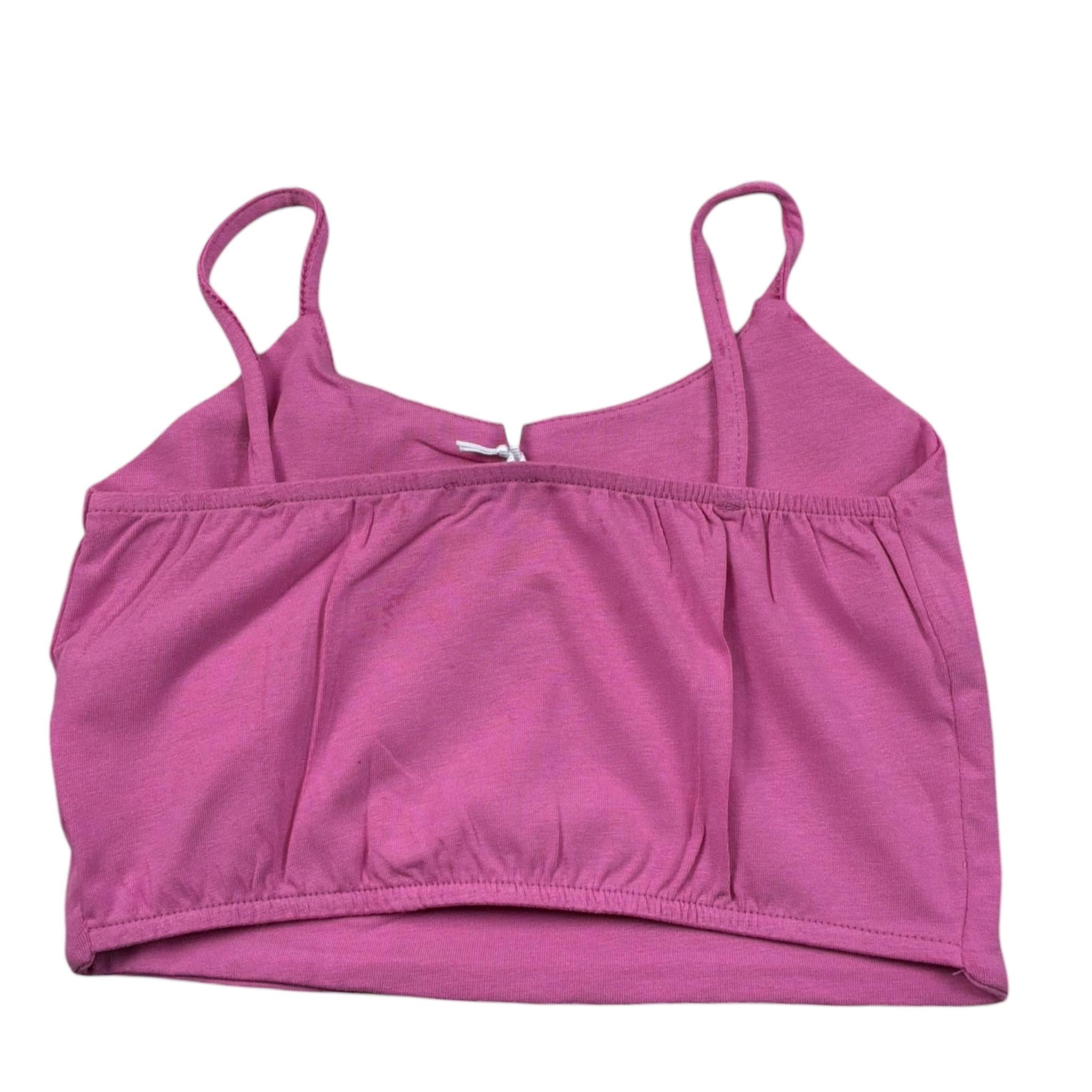 Lu Lu By Miss Grant Top Tinta Unita A Bretelle per Bambina LL3473 ROSA LU LU BY MISS GRANT 