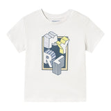 Mayoral T-Shirt Girocollo Tinta Unita con Stampa per Neonato 106 BIANCO MAYORAL 