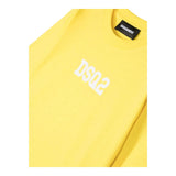 Dsquared2 T-Shirt Girocollo Tinta Unita con Stampa per Bambino DQ1622 GIALLO DSQUARED2 