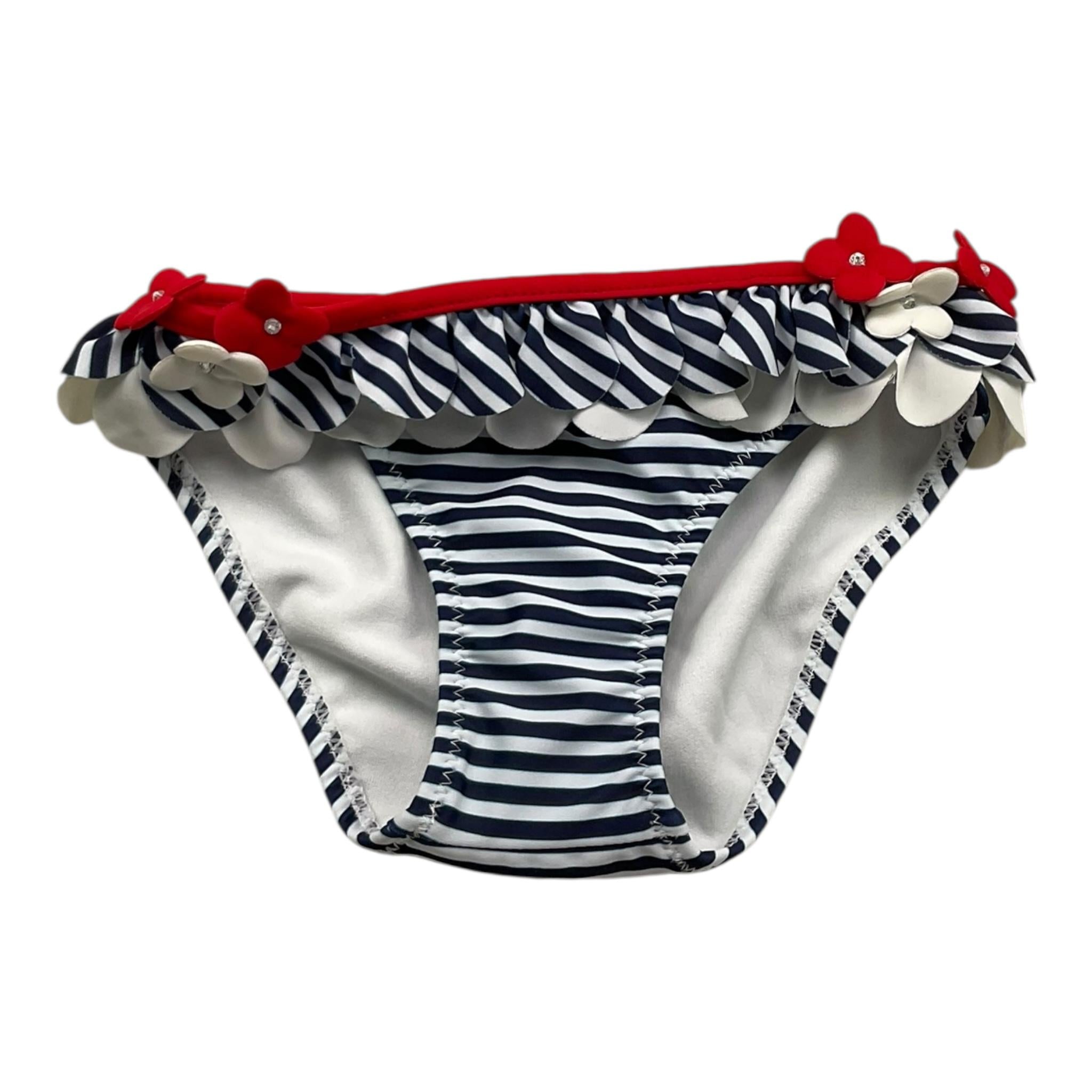 F**K Costume Mutandina Stampa Fantasia A Righe per Neonata 3604O BIANCO/BLU F**K 