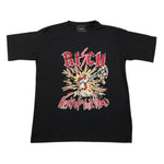 JOHN RICHMOND t-shirt girocollo tinta unita con stampa in contrasto Nero per Bambino RGA25063TS NERO JOHN RICHMOND 
