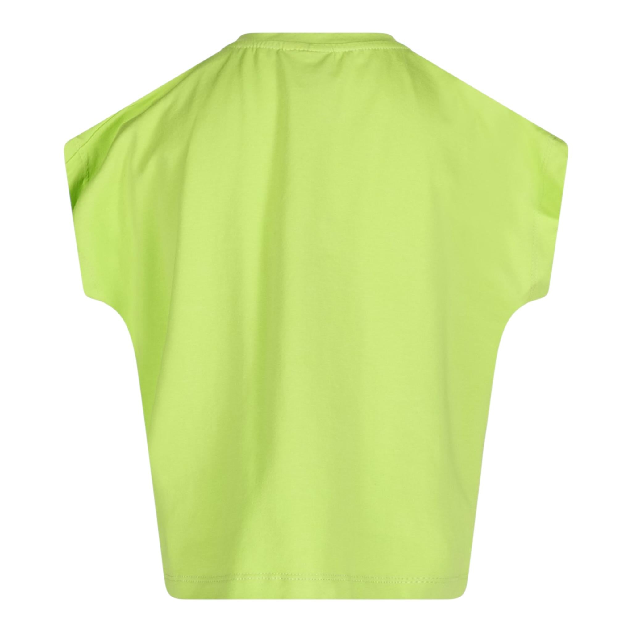 Marc Ellis T-Shirt Girocollo Tinta Unita con Brillantini per Bambina JMJTS16519 VERDE MARC ELLIS 