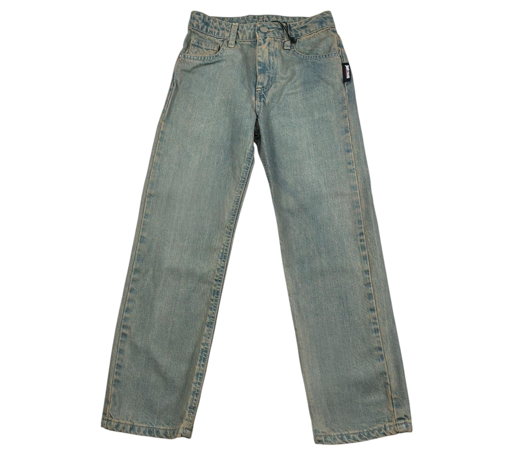 Just Cavalli Jeans Tinta Unita con Girovita Regolabile per Bambino JBP26121JE AZZURRO JUST CAVALLI 