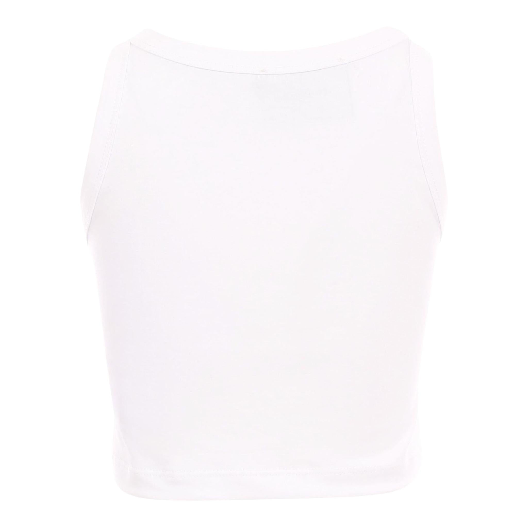 John Richmond Canotta tinta unita con Brillantini Bianco per Bambina RGP25211CNX BIANCO JOHN RICHMOND 