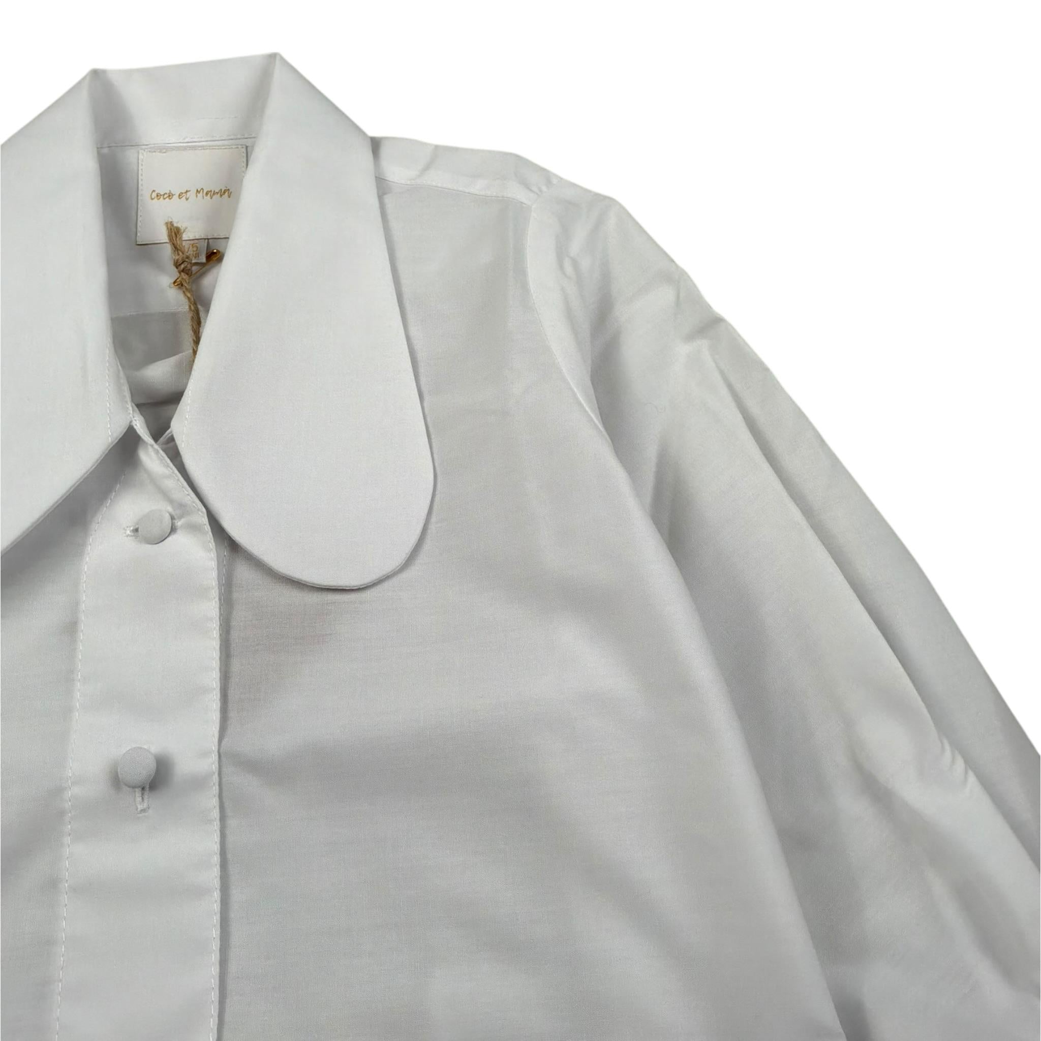 Coco' Et Mama' Camicia Manica Lunga Tinta Unita per Bambina IMAI BIANCO COCO' ET MAMA' 