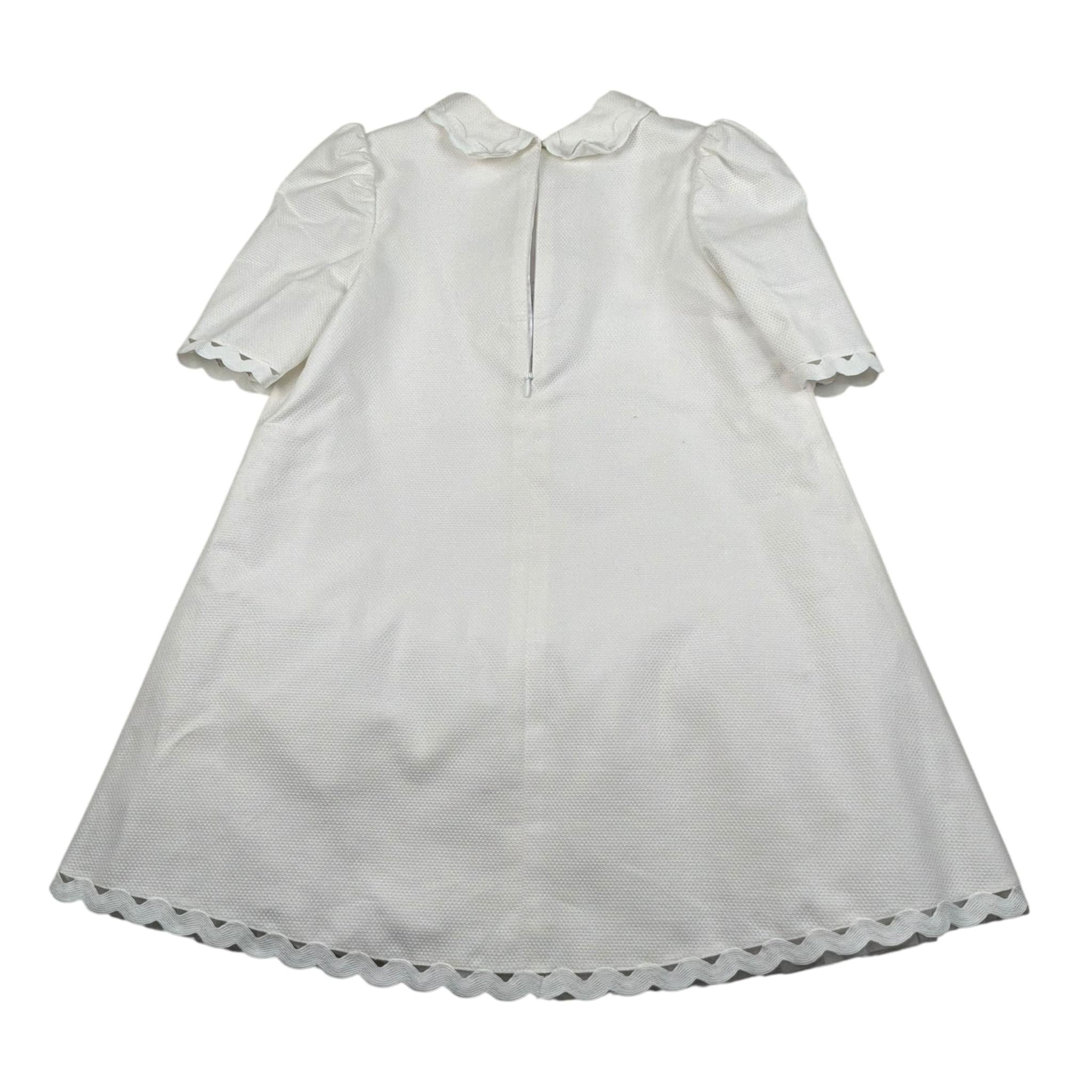 Raffaella Abito Cerimonia Tinta Unita Mezza Manica per Bambina AUDREY BIANCO RAFFAELLA 