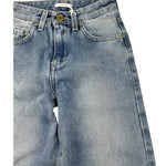 LU LU BY MISS GRANT jeans tinta unita modello a palazzo Azzurro per Bambina LL2313 AZZURRO LU LU BY MISS GRANT 