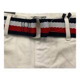 Tommy Hilfiger Bermuda Tinta Unita con Cintura per Bambino KB0KB08845 BIANCO TOMMY HILFIGER 