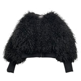 PATRIZIA PEPE pelliccia tinta unita con zip Nero per Bambina 7O0032 NERO PATRIZIA PEPE 